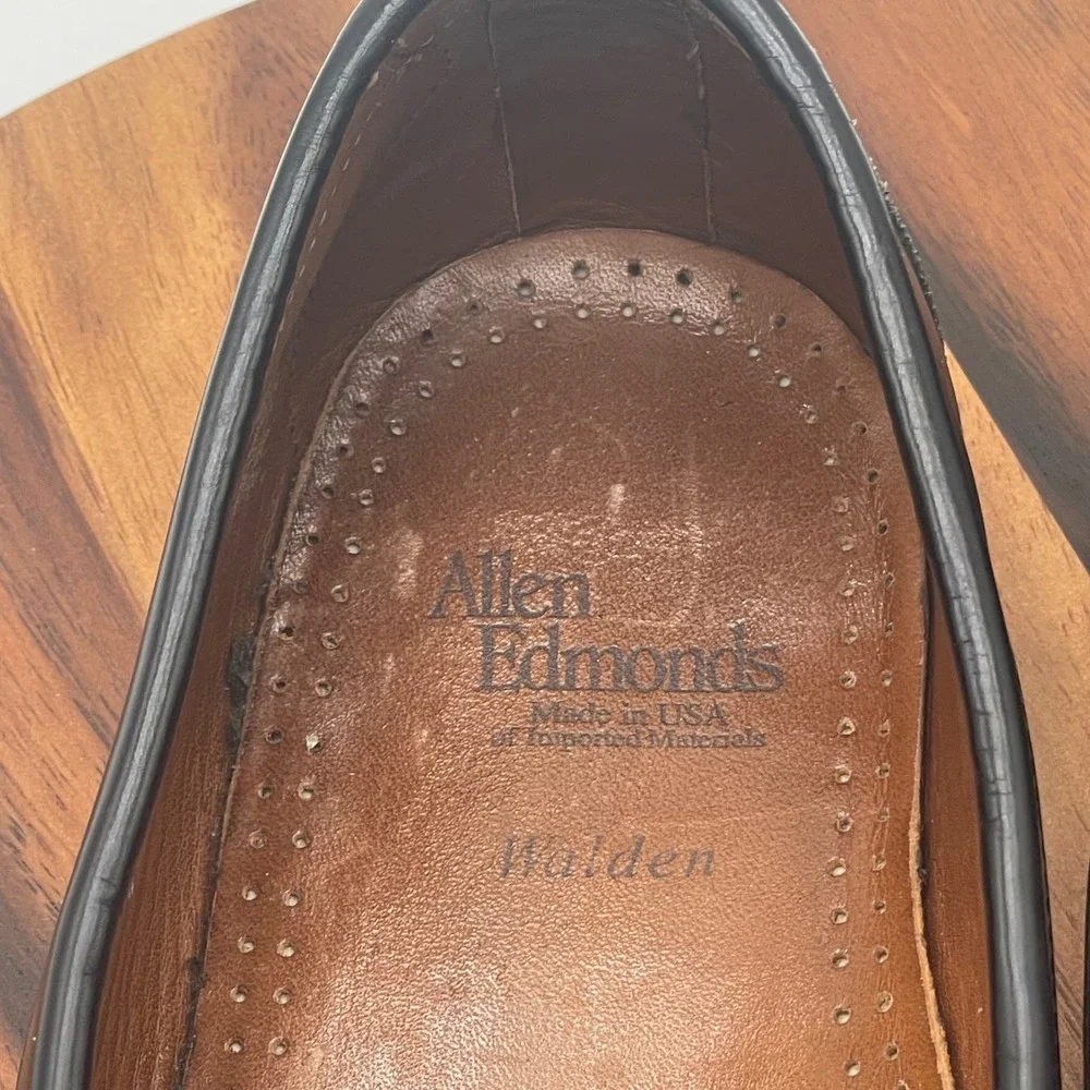 Allen Edmonds Walden Black Leather Penny Loafers Mens 13 B Made in USA 42470